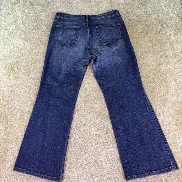 DKNY Womens Size 12 Short Mid Rise Bootcut Denim Jeans 34x28 Y2K F093 - Picture 6 of 12